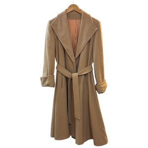 Portrait Vintage Wrap Coat Tan Wool Blend Made in the USA